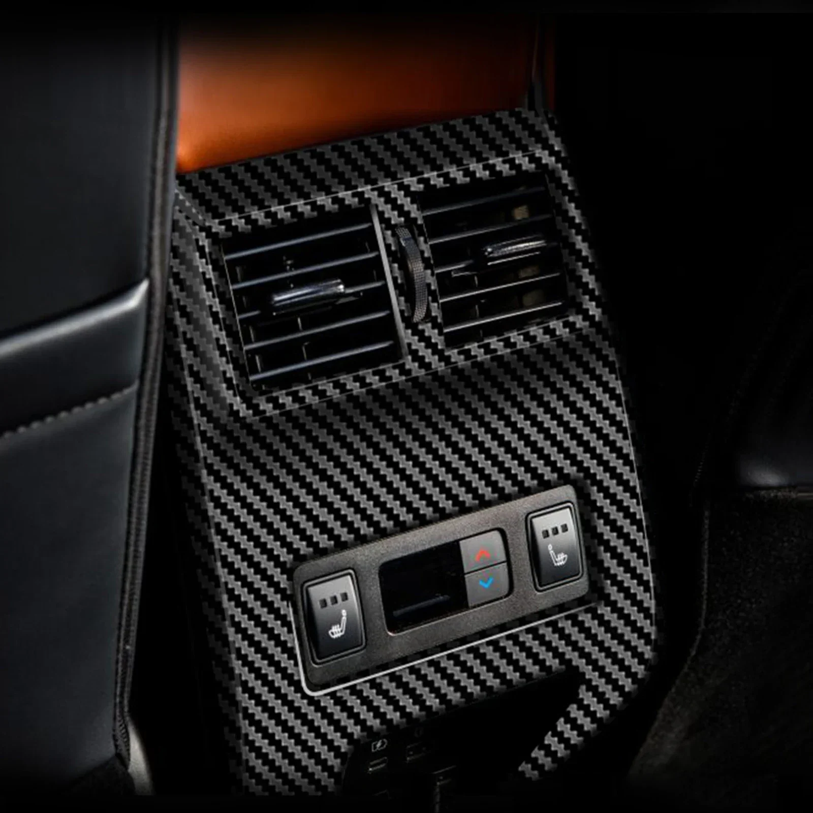 

NEW-RHD For Mitsubishi OUTLANDER 2022 Armrest Box Rear Air Vent Frame Anti-Kick Cover Sticker Trim Car Accessories