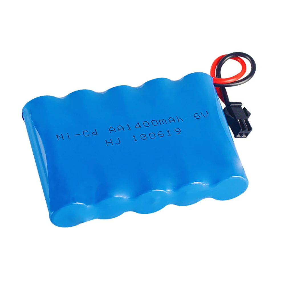 Détail des connecteurs de la batterie rechargeable Ni-CD 6V 500-1800mAh pour modèles RC