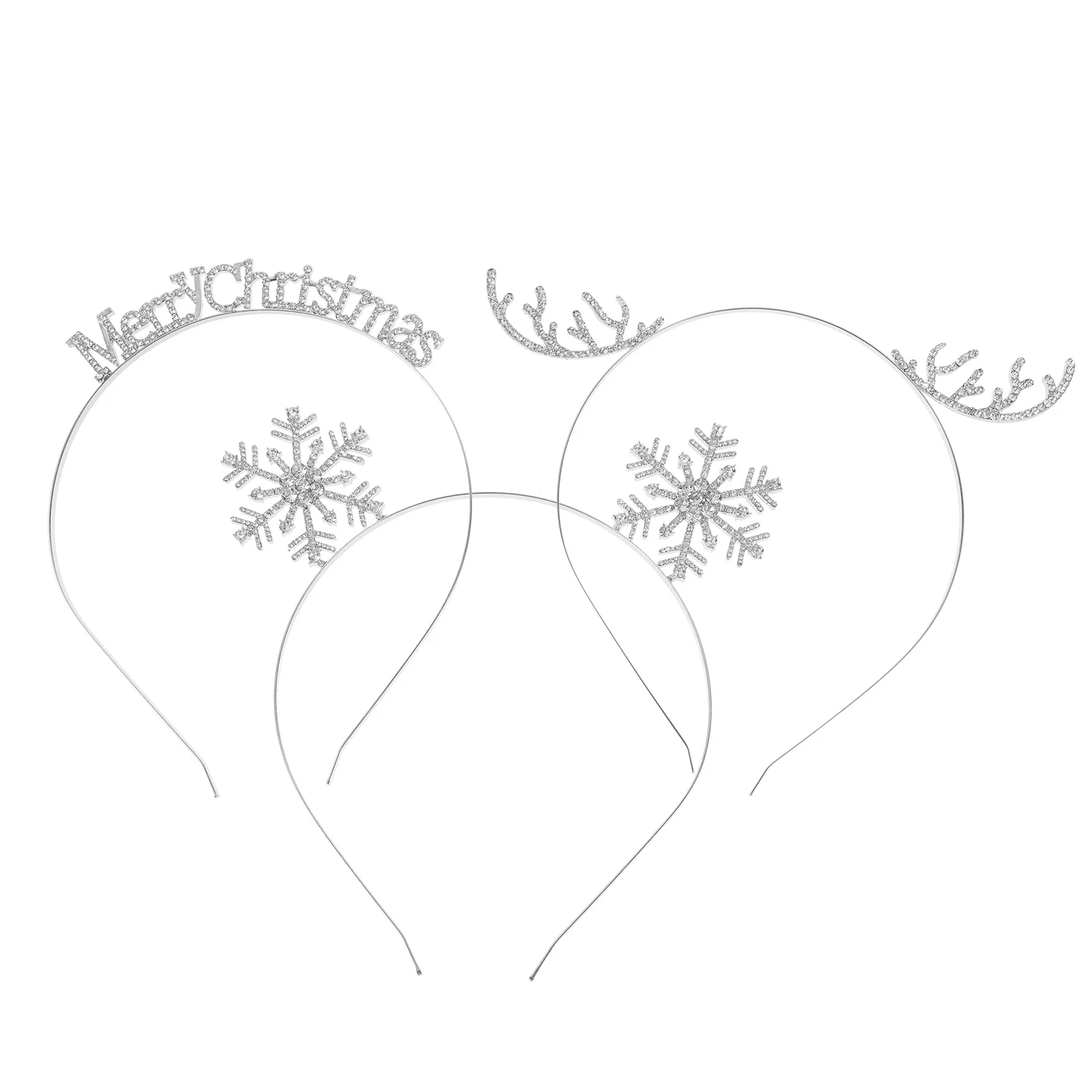 

Christmas Snowflake Headbands Rhinestones Christmas Headbands Women Antler Headband Tiara Crown Hair Hoop Holiday Xmas Party