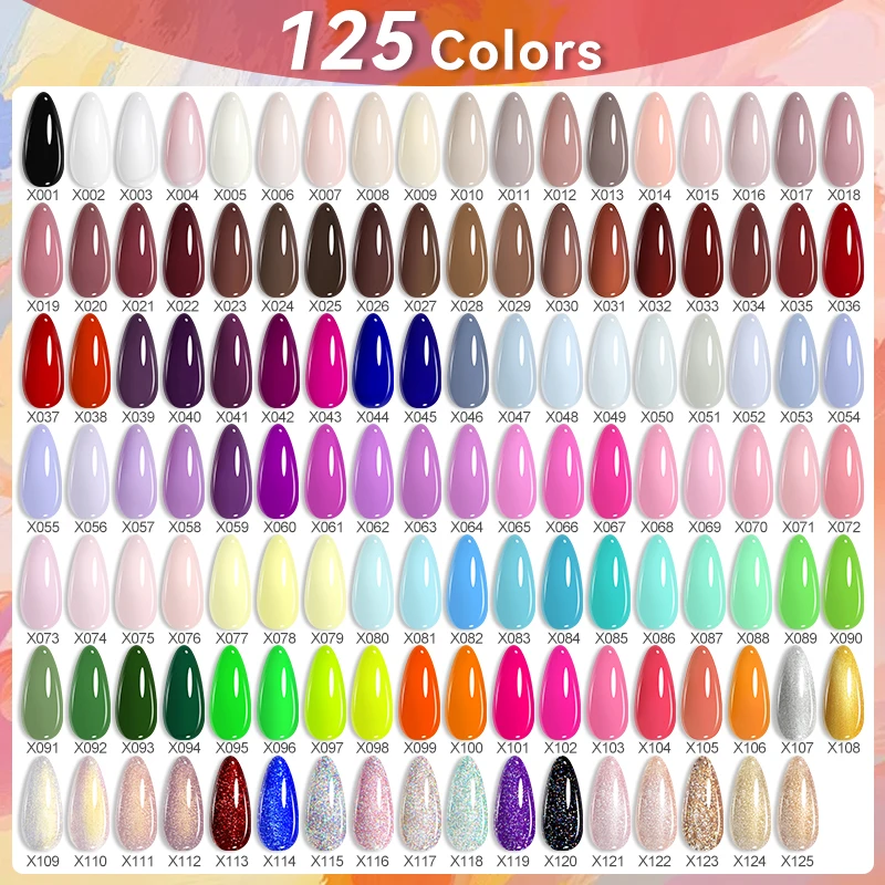 LILYCUTE 6Pcs/set 7ml Coffee Series Gel Nail Polish Kit 125 Colors Manicure Semi Permanent Soak Off UV Nail Art Gel Varnish 3