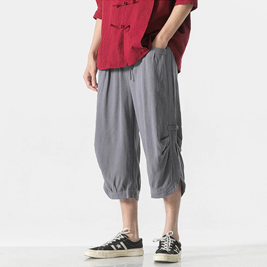 SummerCalflengthPantsMenHarajukuShortPantsChineseStyleFashion