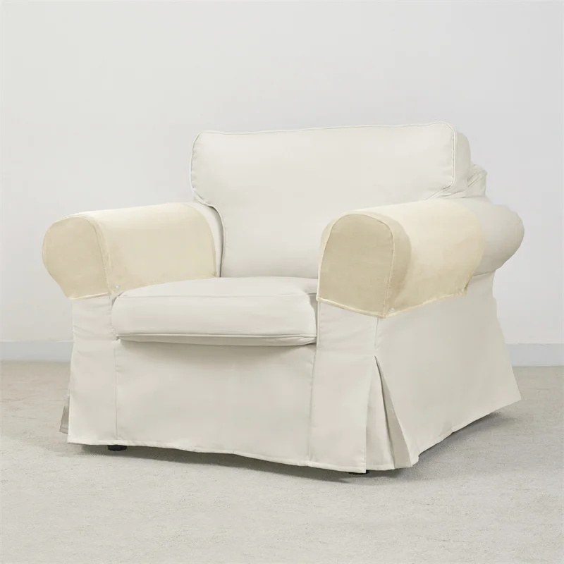 2pcs Universal Armchair Covers Non-Slip Sofa Armrest Protector Soft Velvet Couch Arm Rest Covers Thicken Furniture Protector 6