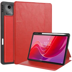Premium Leather Tablet Business Case - Kid - Friendly with Enhanced Protection for Tab M11 TB - 330FU (Fashion red)