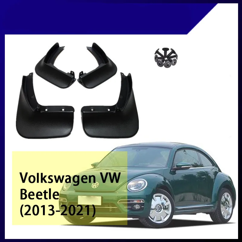 

4pcs Tyre Mudflaps Mudguards Fender for VW Volkswagen Beetle 2012~2019 Mudflaps Mud Fenders Mudguards Splash guards Accessories