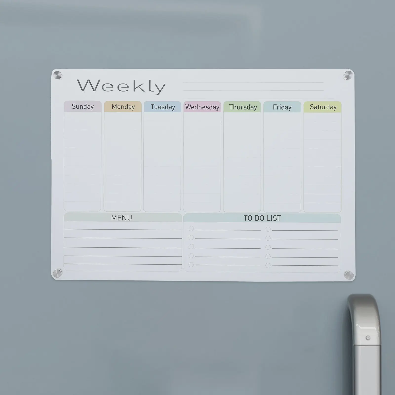 자석 아크릴 냉장고 메시지 보드 드라이 이레이즈 스케줄 플래너 화이트보드 주방 사무실 가정용 캘린더 알림