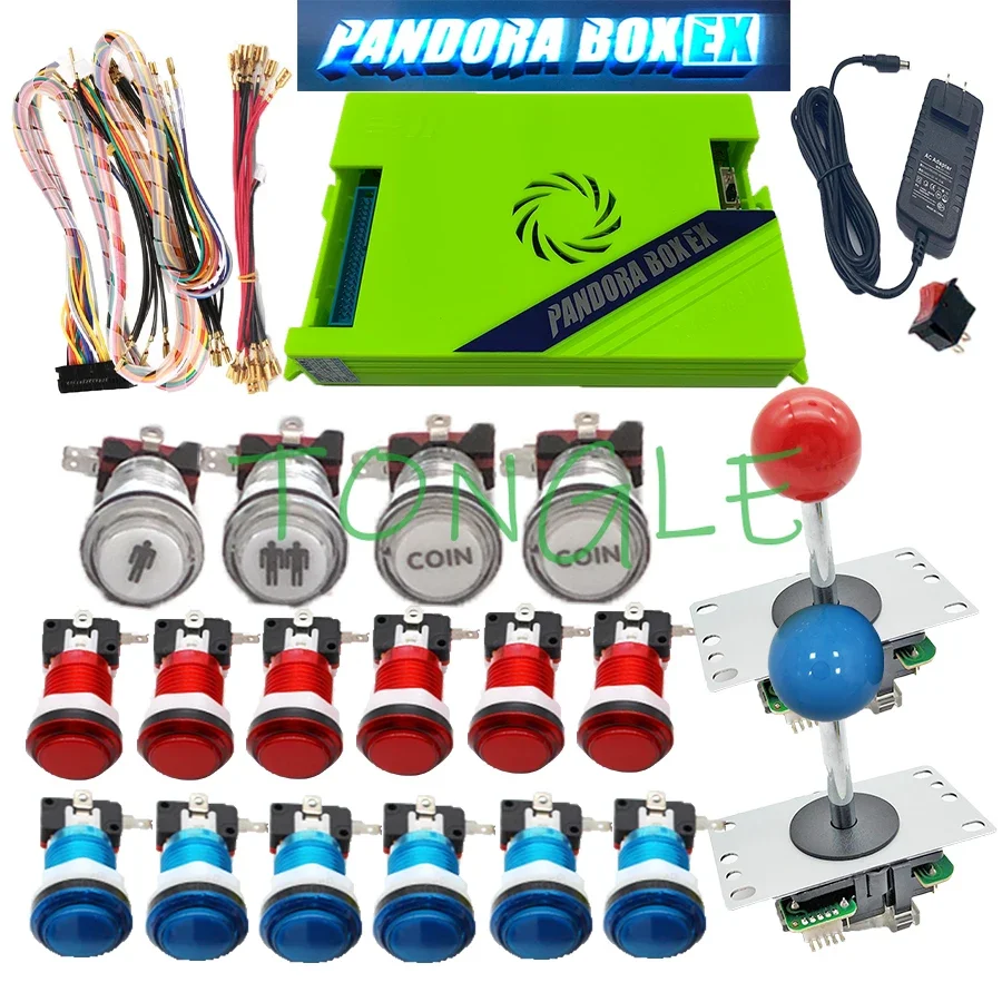 

Newest Original Pandora Box EX 3300 In 1 Console DIY Kit with Arcade Game Parts 5Pin Joystick LED Button Adapter 3p 4p FHD 1080P