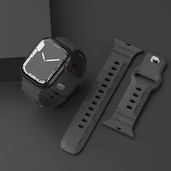 Breathable Silicone Sport Band for Apple Watch - Durable and Comfortable Rubber Strap (Black)