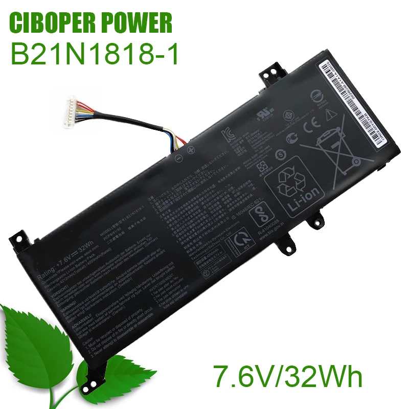 Bateria Original C21n1818 B21n1818 32 37wh para Vivobook 14 15 X412da A412fa X412fj R424fa X509ja X509ma X509ua X512ub F509fa cp