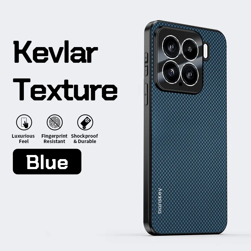 Carbon Fiber Kevlar Pattern Shockproof Phone Case with Camera Protection