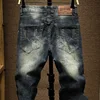 Jeans Mens Denim Pants Slim Fit Retro Stretch 2024 Spring and Autumn Trousers for Man Streetwear Moto Biker Jeans High Quality 5