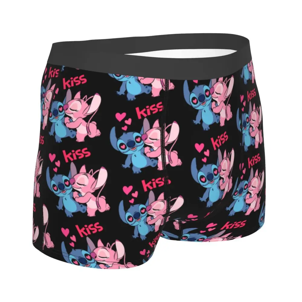 Custom Stitch Lion Cute Boxers Shorts Men's Disney Movie Briefs Underwear Fashion Underpants