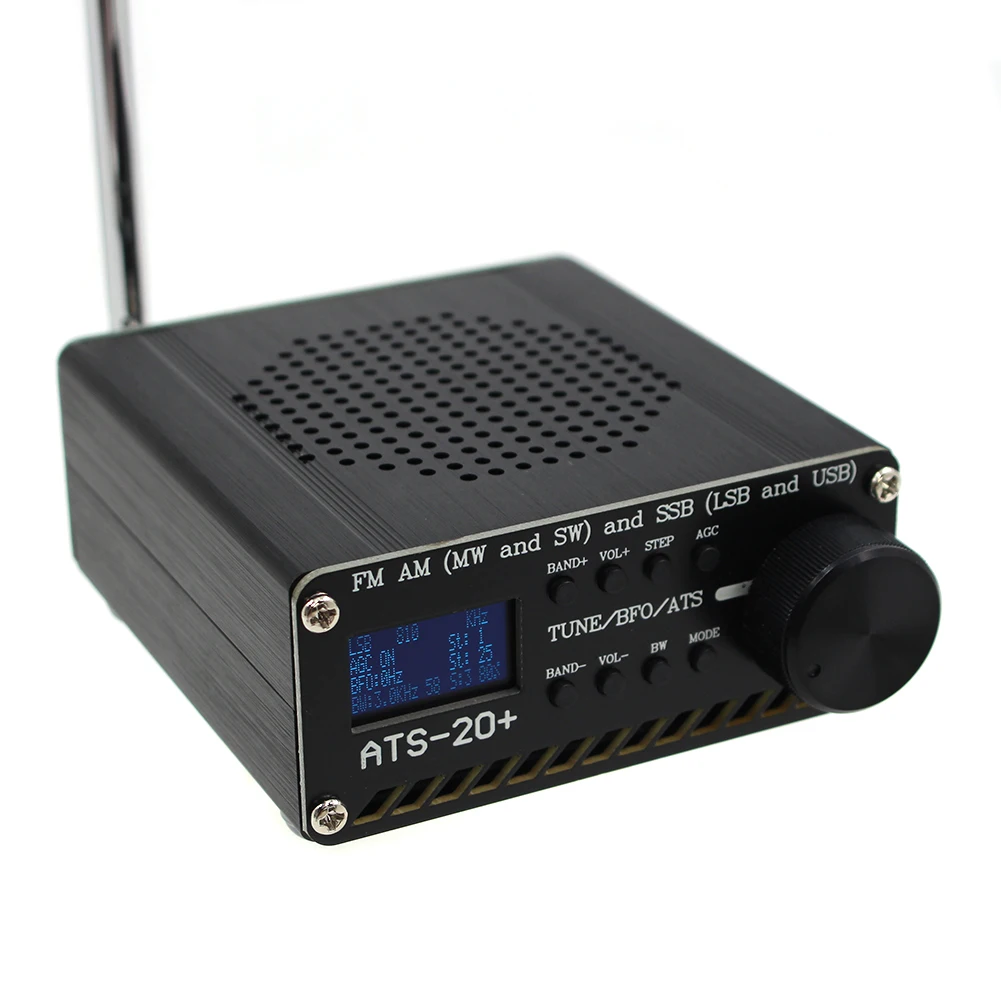 풀 밴드 라디오 리시버 OLED 디스플레이 ATS-20 리시버, USB 충전 액세서리 지원, 전문 SI4732