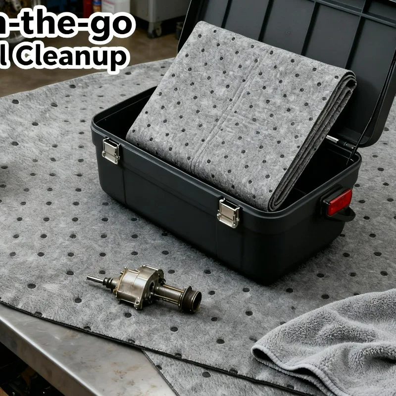 Oil Absorbent Pads Spill Absorbent Mats Oil Spill Pads for Oil-Based & Water-Based Fluids Liquid Home Garage Fluid Catch Mat