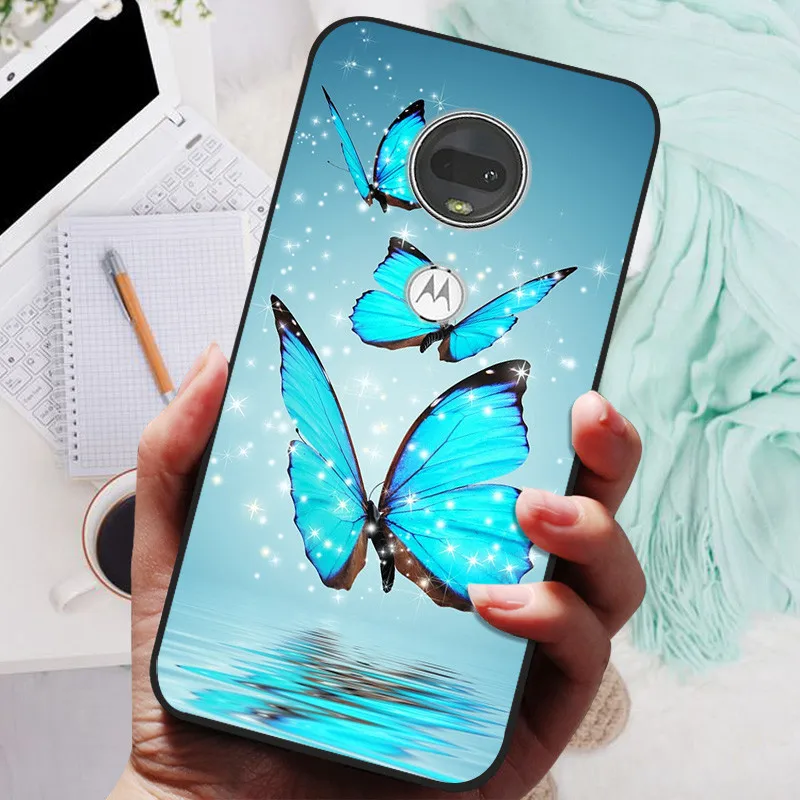 Stylish Soft TPU Protective Case - Fashionable Painted Cover for Motorola Moto G7 Series