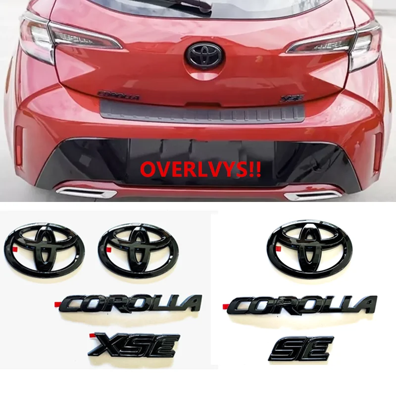 Toyota COROLLA 2020-2024 SEDAN XSE LE Lcar accessoirr PT948-02200-02 용 새 광택 블랙 오버레이 엠블럼