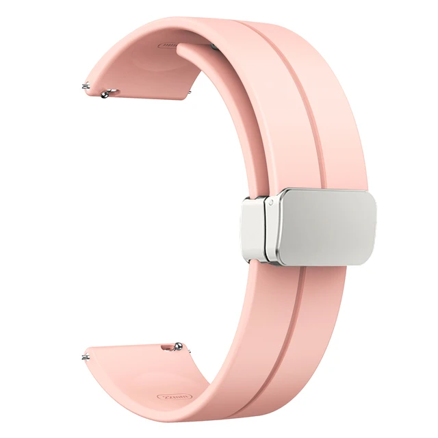 Magnetic Buckle Silicone Sport Strap, 20mm & 22mm