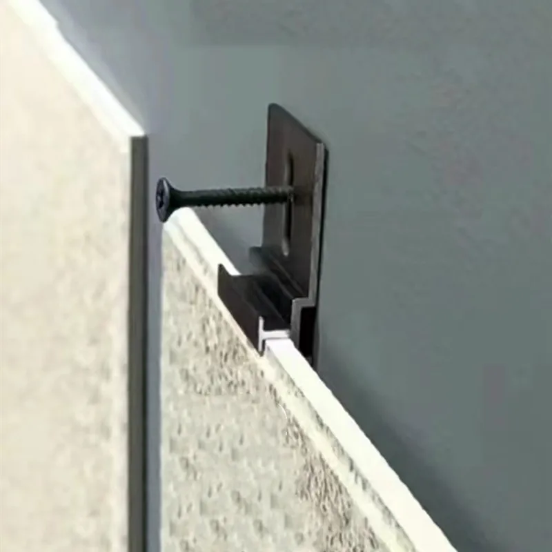Description Picture 2 of item50pcs Ceramic Tile Hanging Fastener External Wall Thin Brick Fixing Clip Groove Buckle Tile Anti Falling Hook Hardware Fittings