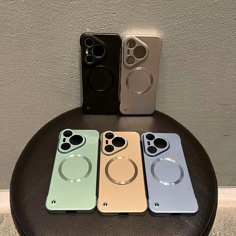 Frameless Metal Paint Phone Case with MagSafe Compatibility