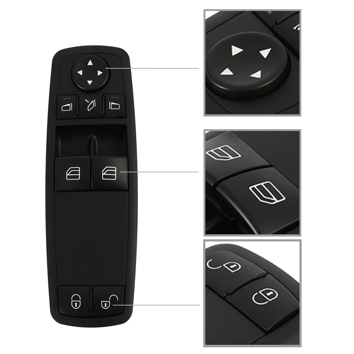 Power Window Switch Compatible with A-Klasse W169 2004-2012 Electric Window Switch Left Driver Side Window Switch Replacement
