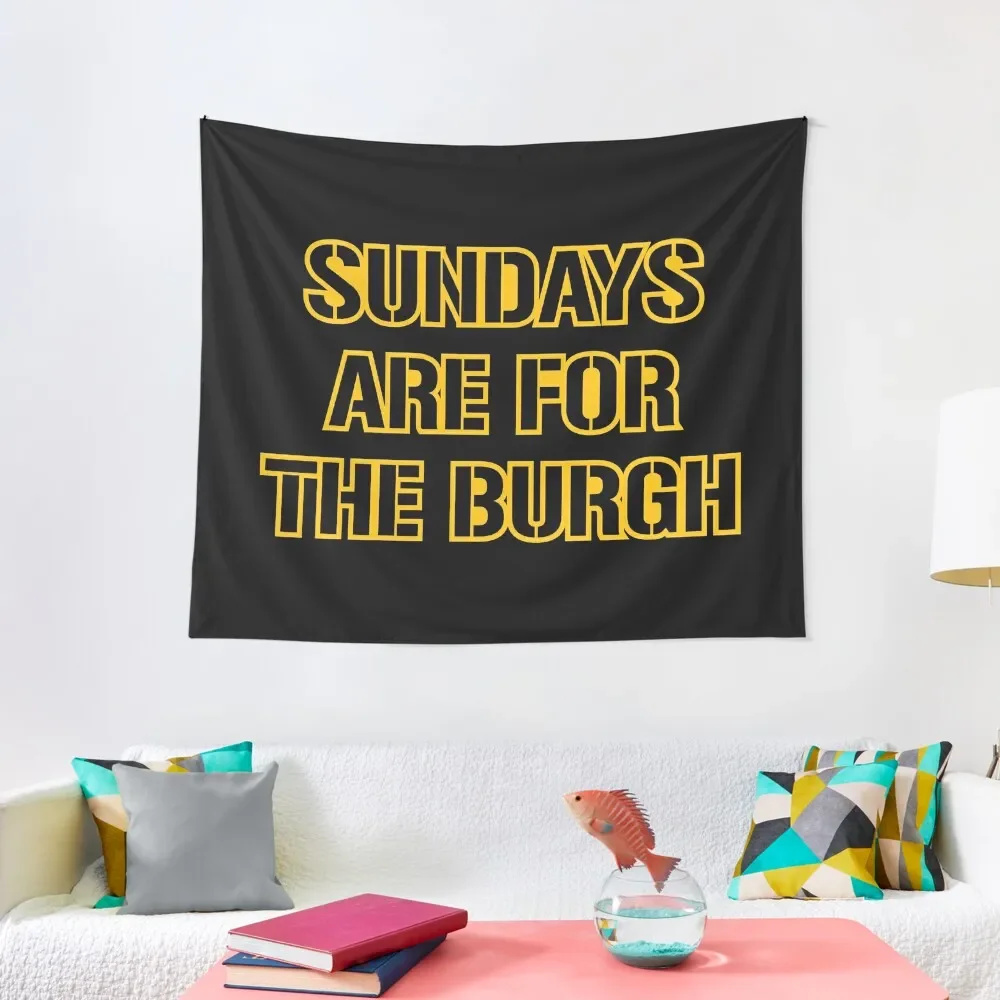 

Sundays are for the burgh 1 Tapestry Carpet On The Wall Room Decor For Girls Decorative Wall Mural Wall Art Tapestry