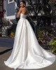 SoDigne Simple Sweetheart A-Line Wedding Dresses Elegant Sleeveless Belt Bridal Gowns Satin Side Split Robe De Mariée 3