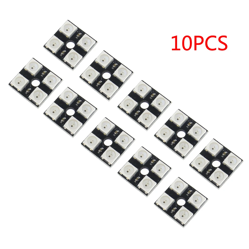 4비트 WS2812 WS2812B WS 2811 5050 RGB LED 램프 패널 모듈 5V 4비트 레인보우 LED 정밀