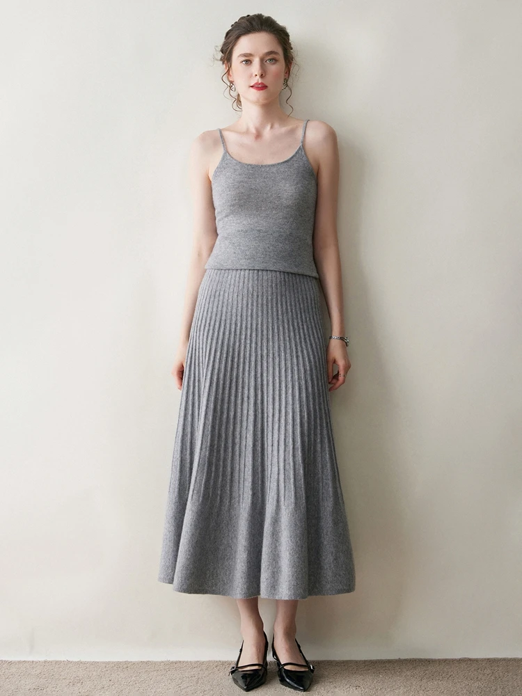 Cashmere Skirt Winter Style