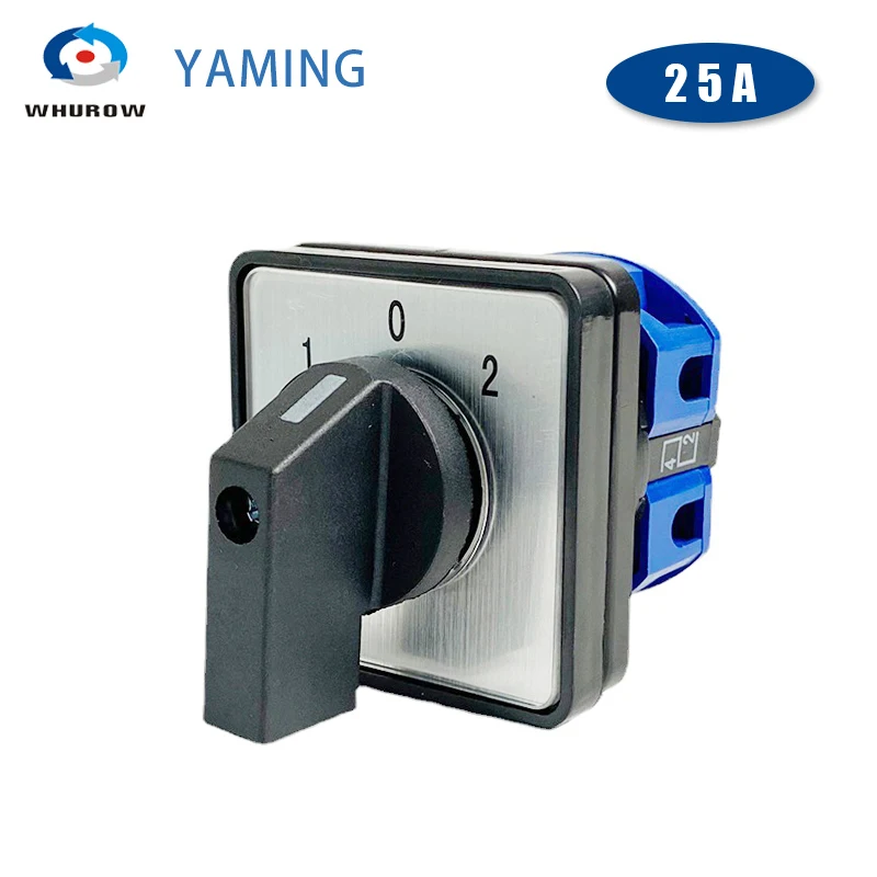Interruptor Giratório Cam Posição Botão de Comutação Seletor 25a Polo Terminais Prata Contato Fatory Fonte Lw26 Ymw2625