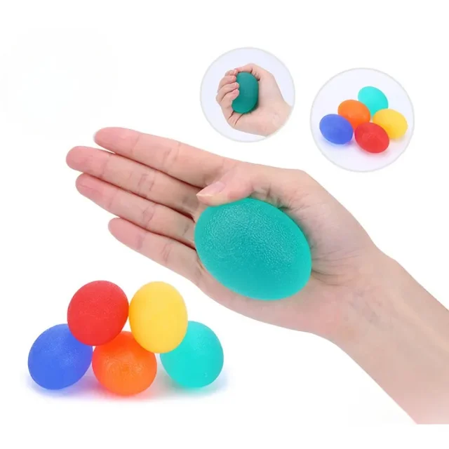 Hand Grip Strength Training Expander Adults Kids Gym Fitness Finger Exerciser Wrist Rehabilitation Stress Relief Silicone Ball 5