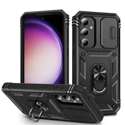 Camera Slide Lens Protective Grade Rugged Phone Case for Samsung S20 FE (Black)