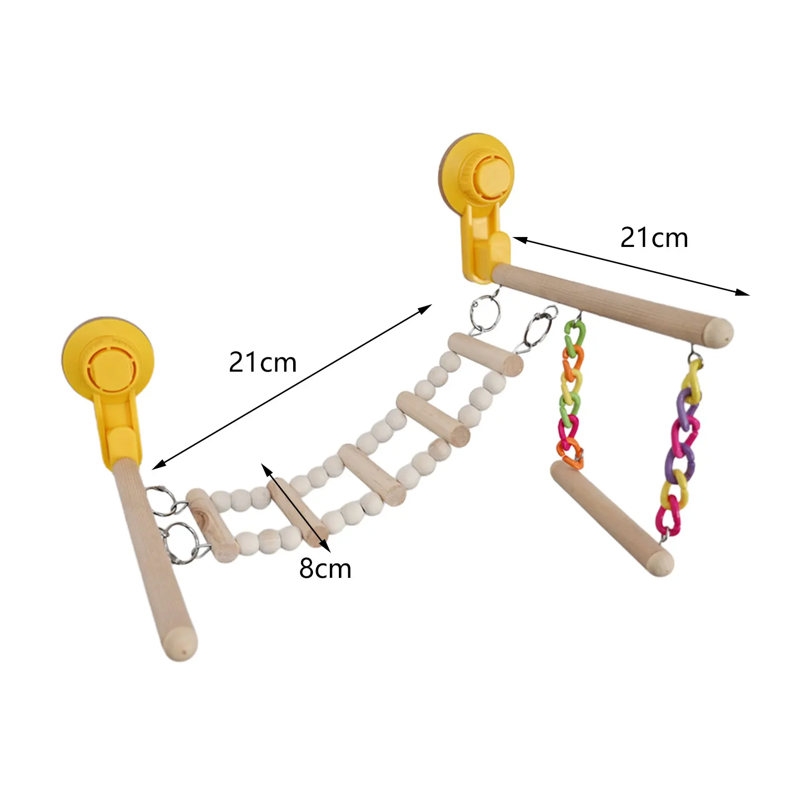 Suction Cup Wood Parrot Stand Hanging Bird Toy Window Shower Perch Toy for Budgie Bluebirds Hummingbird Bird Supplies parrot toy bird toy bird perch stand