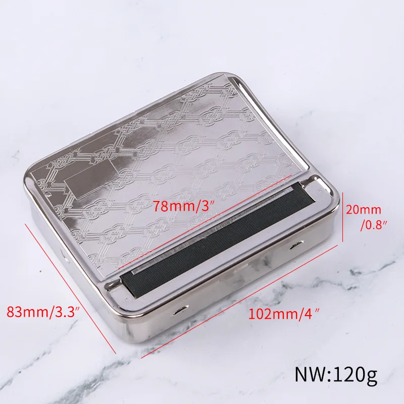 Compact Metal Manual Rolling Machine | Tobacco Roller & Cigarette Case Maker
