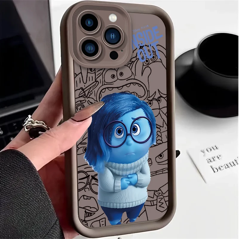 Disney Inside Out 2 Funda de teléfono para iPhone 15 14 13 12 11 Pro Max XS X XR 8 7 6S 6 Plus SE 2020 Funda de silicona a prueba de golpes