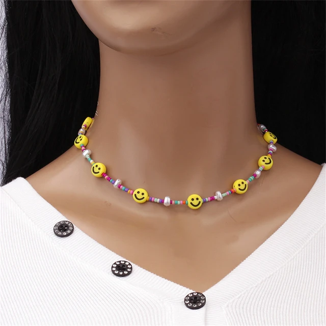 Beaded Camera Wrist Strap - Smiley Design – Retro Camera Shop