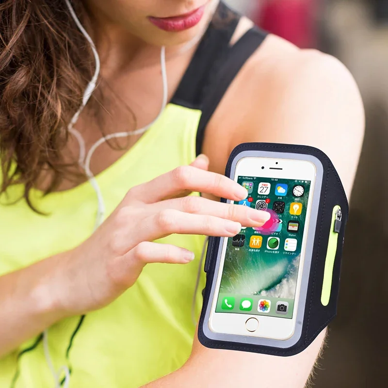 Sports Arm Bag With Zipper For 6.8 inch Smartphone Running Accessories