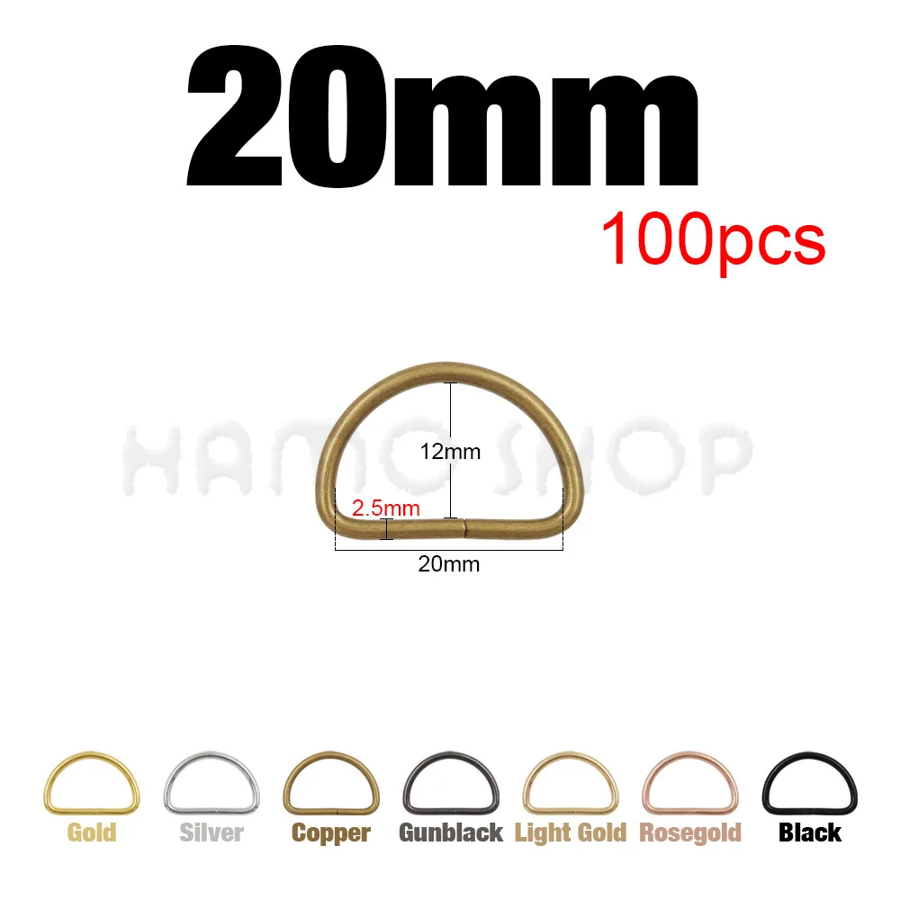 Bulk Metal D Ring Adjustable Buckle Clasp for DIY Projects and Accessories