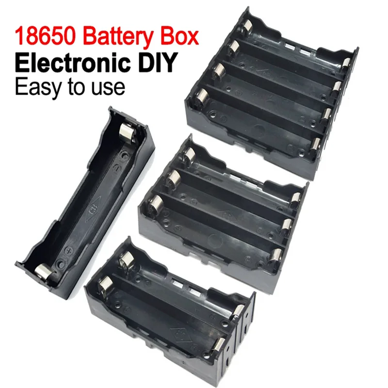 DIY ABS 18650 Power Bank Battery Case 1X 2X 3X 4X 1 2 3 4 Slot Holder Storage Box Hard Pin