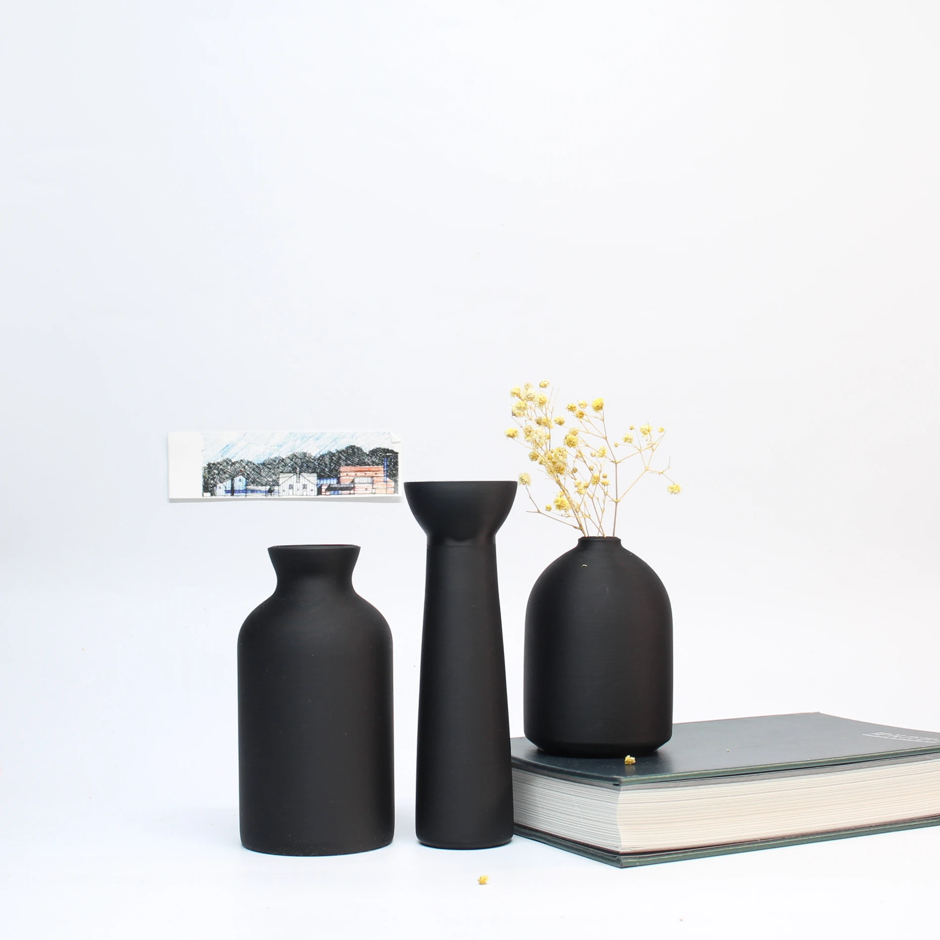 CEMABT Set di vasi in ceramica bianca Doppelberg per decorazione nordica, boho, minimalista CEMABT Set di vasi in ceramica bianca Doppelberg per decorazione nordica, boho, minimalista