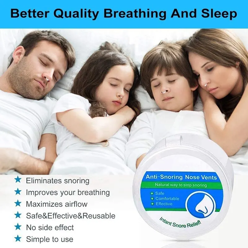 Stop Snoring Nose Clip Anti Snoring Device For Easy Breathing Improvement Sleep Assistance Apnea 4pc At Night