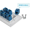 6 Ethernet Wall Plate 6 Port,Ethernet Wall Plate Female-Female Removable Compatible with Cat7/6/6E/5/5E 3