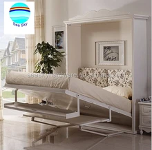  Beds Vertical Murphy Bed Wall Bed With Duuble Desk Modern Multifunction Bedroom Furniture 