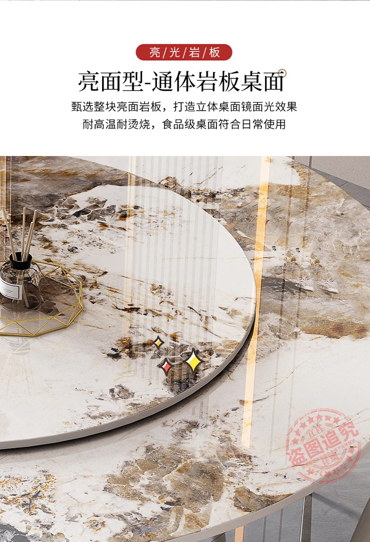 Description Picture 5 of itemRound Chairs Kitchen Table Dining Garden Kitchen Marble Home Dinner Living Room Tables Balcony Patio Comedor Balcony Furniture