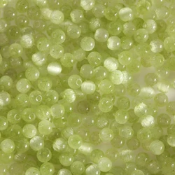 Multi - Size Orange Cat Eye Glass Beads - 4mm 600pcs (Green)