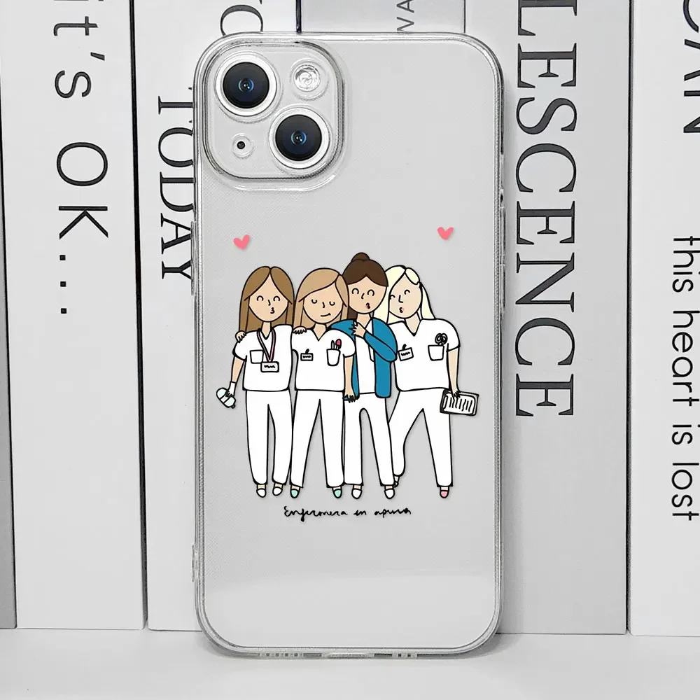 Nurse Medical Medicine Health Heart Phone Case for IPhone 16 15 13 12 11 Pro Mini XS MAX 7 8 14 Plus Doctor Nursing Clear Covers view 5