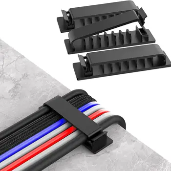 유연한 케이블 정리 코드 관리 와이어 홀더, USB 케이블 와인더, 마우스 키보드 이어폰 보호기용 깔끔한 실리콘 클립