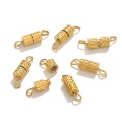 5pcs Stainless Steels Bracelet Connection Clasps Screw Buckle Jewelry Making DIY Jewelry Connectors For Necklace Supplies Parts