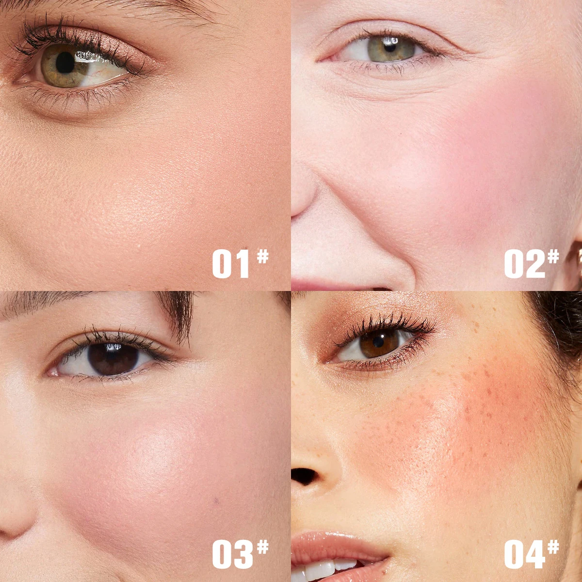 Powder Blusher Blush Powder Facial Blusher PHOFAY Luminous Powder Blush Shimmering Blush Powder Milk Apricot Peach Brightens Natural Matte Highlight Face Glitter Shadow