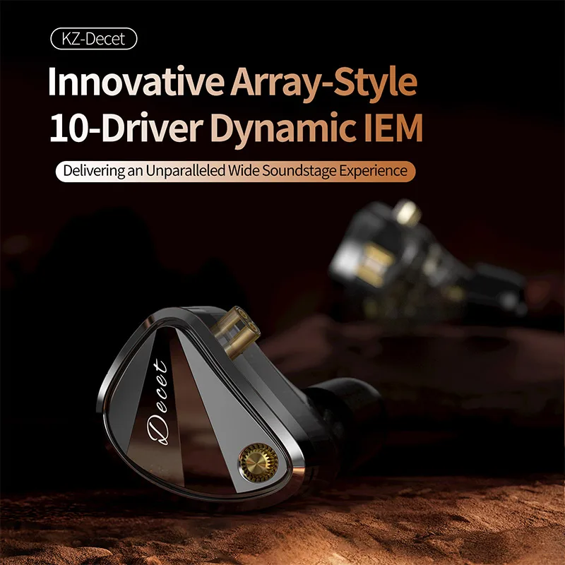 KZ Decet 5DDイヤホン(マイクなし/スイッチ付き)+4.4mmケーブル KZ Decet 5DDイヤホン(マイクなし/スイッチ付き)+4.4mmケーブル