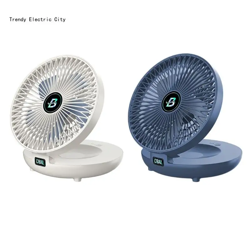 

R9CD Home Travel USB Rechargeable Portable Fan Folding Hand Held Cooling Fans Fit for Household Bedroom Office Desktop School