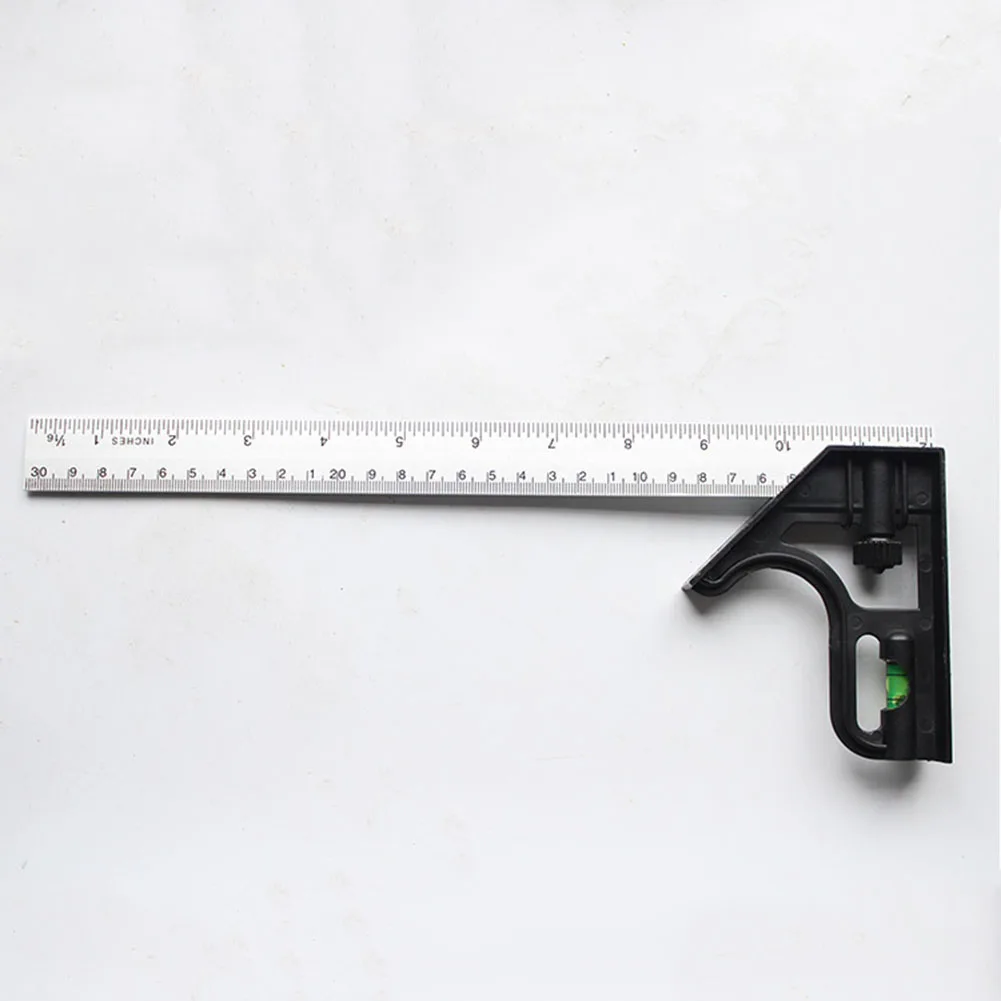1PC Adjustable Combination Right Angle Ruler 90 Degrees with Bubble Level Gauge For Woodworking Multifunctional Measuring Tool 3